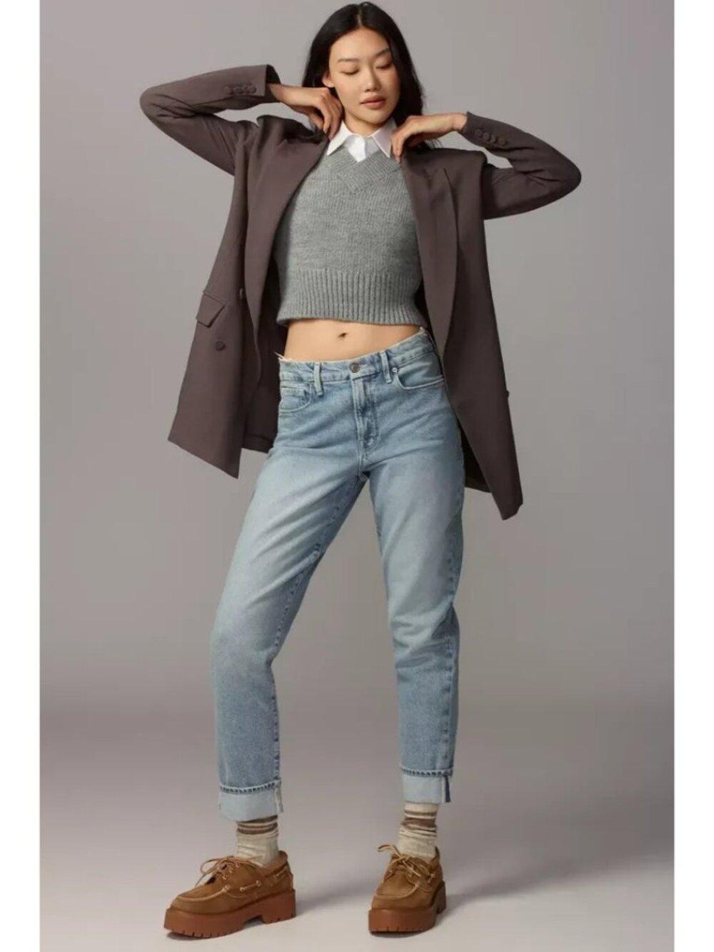 BNWT, Anthropologie Good American The Soft-Tech Weekender Relaxed Cuff Jeans